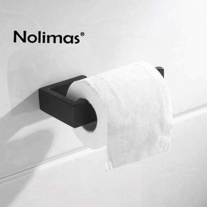 Planet Gates Paper Holder Matte Black SUS 304 Stainless Steel Bathroom Hardware Set Robe Hook Towel Bar Toilet Paper Holder Bathroom Accessories