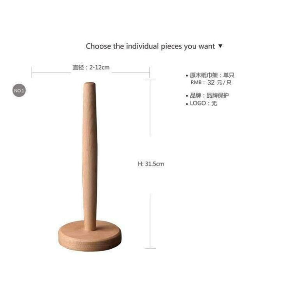 Planet Gates Paper Holder Natural Towel Rack Wooden Desk Paper OrganizerTowel Shelf Paper Kitchen Accessories Home Storage Organization