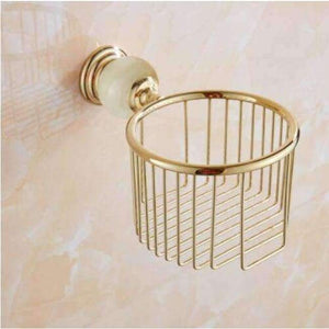 Planet Gates paper roll holder / China Brass & Jade Bathroom Accessory Set,Paper Holder,Towel Bar,Soap basket,towel rack,towel ring Toilet brush bathroom hardware set