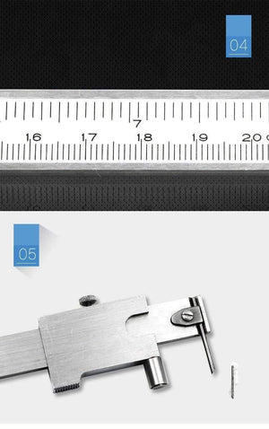 Parallel crossed caliper 0-200mm stainless steel parallel crossed vernier caliper