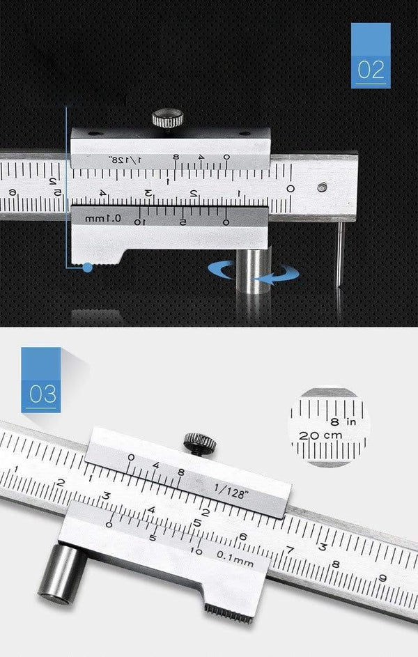Parallel crossed caliper 0-200mm stainless steel parallel crossed vernier caliper