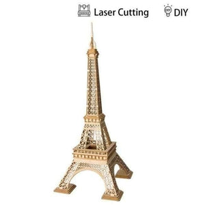 Planet Gates Paris Tower / China 10 Kinds DIY 3D Wooden Animal&Building Puzzle Game Assembly Toy Gift for Children Kids Adult Model Kits TG207