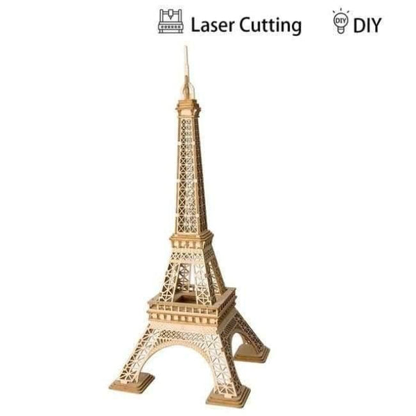 Planet Gates Paris Tower / China 10 Kinds DIY 3D Wooden Animal&Building Puzzle Game Assembly Toy Gift for Children Kids Adult Model Kits TG207