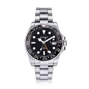 Planet Gates Parnis 40mm Mechanical Watches GMT Sapphire Crystal Man Watch 2018 Diver Watch Automatic relogio masculino Role Luxury Watch Men