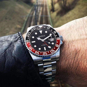 Planet Gates Parnis 40mm Mechanical Watches GMT Sapphire Crystal Man Watch 2018 Diver Watch Automatic relogio masculino Role Luxury Watch Men