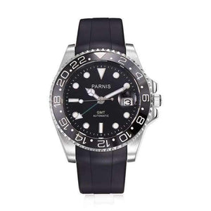 Planet Gates Parnis 40mm Mechanical Watches GMT Sapphire Crystal Man Watch 2018 Diver Watch Automatic relogio masculino Role Luxury Watch Men