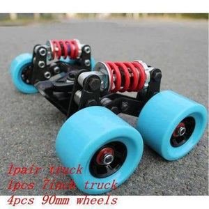 Planet Gates Parts D Electric Skateboard Truck Aluminum Bridge New Four skateboard wheels long skate board truck For Flate Plate Parts
