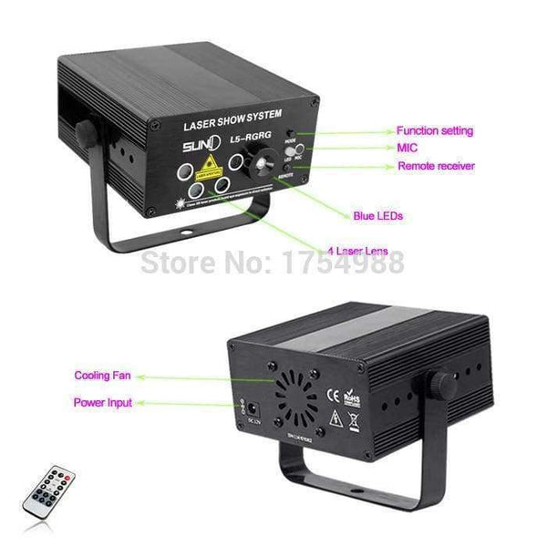 Planet Gates party light 5 Lens 80 Patterns RG Laser BLUE LED Stage Lighting DJ Show Light Green Red Home Professional Light