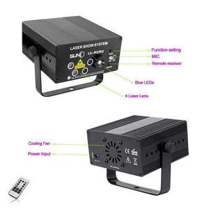 Planet Gates party light 5 Lens 80 Patterns RG Laser BLUE LED Stage Lighting DJ Show Light Green Red Home Professional Light