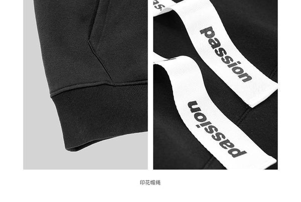 Planet Gates Passio Letter Printed Drawstring Hoodies Streetwear Hip Hop Hoody Mens Hoodies and Sweatshirts High Street