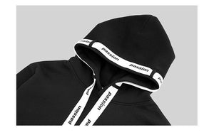 Planet Gates Passio Letter Printed Drawstring Hoodies Streetwear Hip Hop Hoody Mens Hoodies and Sweatshirts High Street