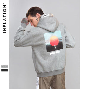 Planet Gates Passio Letter Printed Drawstring Hoodies Streetwear Hip Hop Hoody Mens Hoodies and Sweatshirts High Street