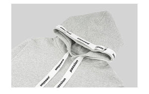 Planet Gates Passio Letter Printed Drawstring Hoodies Streetwear Hip Hop Hoody Mens Hoodies and Sweatshirts High Street