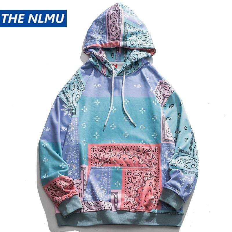 Planet Gates Patchwork Hoodies Sweatshirts Streetwear  Autumn Mens Hip Hop Casual Hooded Pullover Hoodie Harajuku Tops WY086
