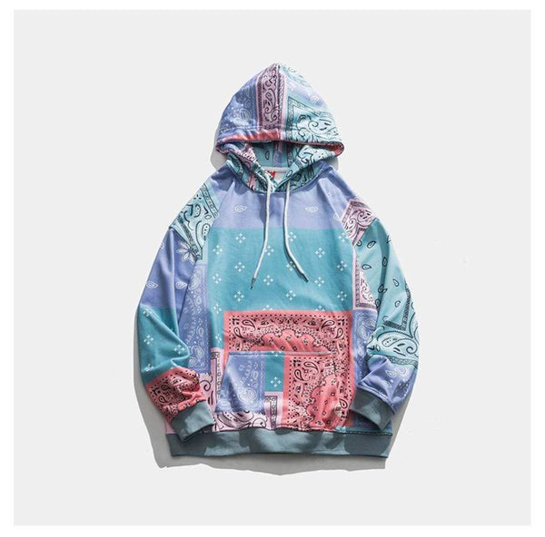 Planet Gates Patchwork Hoodies Sweatshirts Streetwear  Autumn Mens Hip Hop Casual Hooded Pullover Hoodie Harajuku Tops WY086