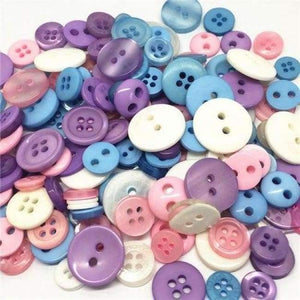 Planet Gates Patsel Mix 1000pcs Assorted Mixed Resin Buttons Arts Crafts Card Making Scrapbooking Sewing 9mm-20mm Bright/Chritsmas/Pastel/Primary Mix
