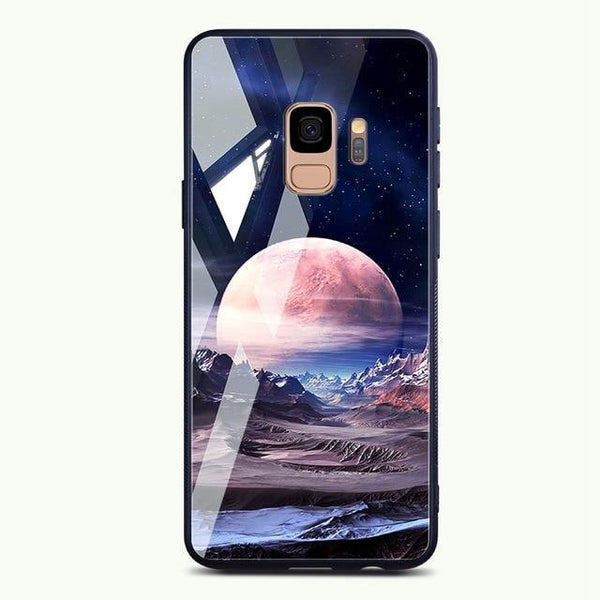 Planet Gates Pattern 04 / For Samsung S9 TOMKAS Tempered Glass Case For Samsung Galaxy S9 S9 Plus Silicone Coque Patterned Phone Cover Cases For Samsung Galaxy Note 9 8