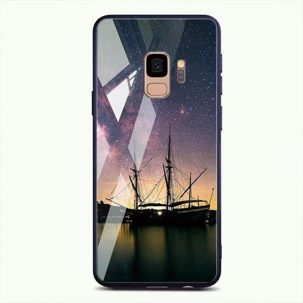 Planet Gates Pattern 07 / For Samsung S9 TOMKAS Tempered Glass Case For Samsung Galaxy S9 S9 Plus Silicone Coque Patterned Phone Cover Cases For Samsung Galaxy Note 9 8