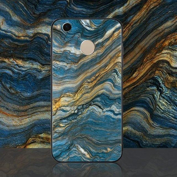 Planet Gates Pattern 1 / Redmi 4X TOMKAS Agate Marble Case for Xiaomi Redmi 4X Note 5 Soft Edge PC+Glass Back Cover Phone Case for Xiaomi Redmi Note 5 Global Pro