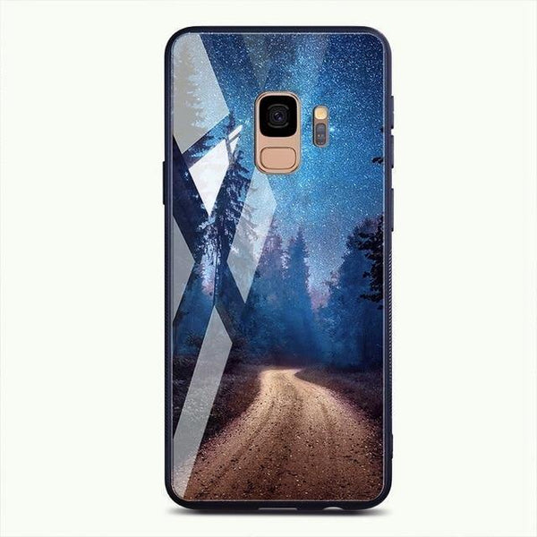 Planet Gates Pattern 14 / For Samsung S9 TOMKAS Tempered Glass Case For Samsung Galaxy S9 S9 Plus Silicone Coque Patterned Phone Cover Cases For Samsung Galaxy Note 9 8