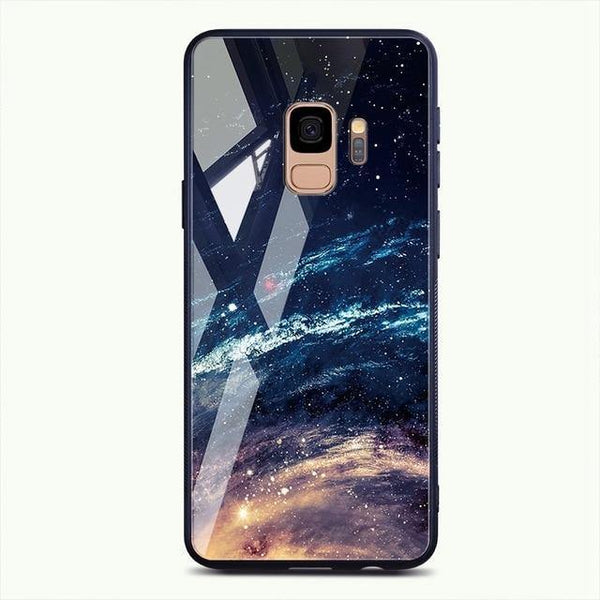 Planet Gates Pattern 15 / For Samsung S9 TOMKAS Tempered Glass Case For Samsung Galaxy S9 S9 Plus Silicone Coque Patterned Phone Cover Cases For Samsung Galaxy Note 9 8