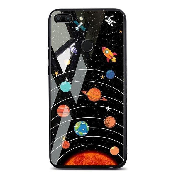Planet Gates Pattern 17 / P20 Lite TOMKAS Space Case For Huawei P20 Lite Pro Mate 10 Lite Cases Cover P Smart Glass Coque Phone Case on for Huawei Honor 9 Lite 10