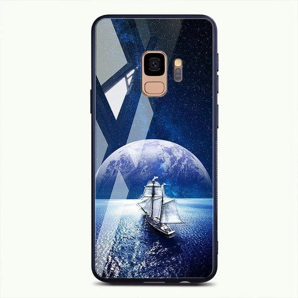 Planet Gates Pattern 26 / For Samsung S9 TOMKAS Tempered Glass Case For Samsung Galaxy S9 S9 Plus Silicone Coque Patterned Phone Cover Cases For Samsung Galaxy Note 9 8