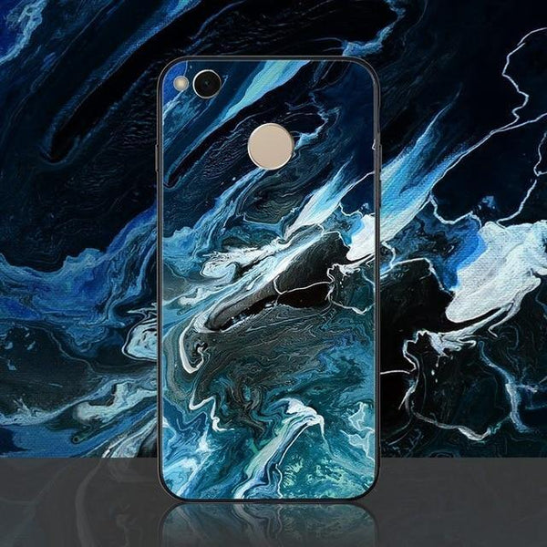 Planet Gates Pattern 3 / Redmi 4X TOMKAS Agate Marble Case for Xiaomi Redmi 4X Note 5 Soft Edge PC+Glass Back Cover Phone Case for Xiaomi Redmi Note 5 Global Pro
