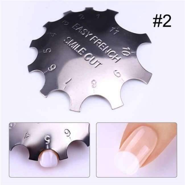 Planet Gates Easy French Line Edge Smile Cutter Nail Stencil Edge Trimmer Multi-size Nail Manicure Nail Art Styling Tool Set