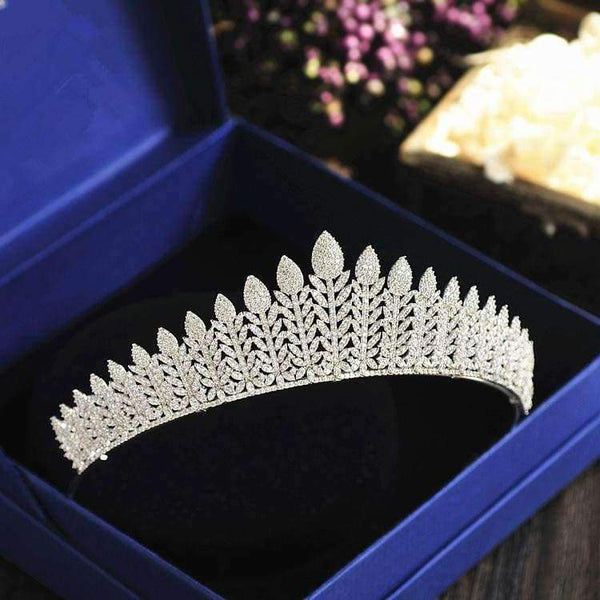 Planet Gates Paved Full Cubic Zircon Tiara Luxury Zirconia Crown Wedding Hair Accessories Bride CZ Coroa Novia Bijoux Cheveux WIGO1196