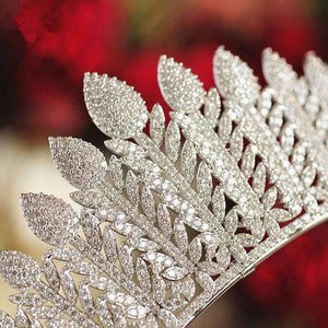 Planet Gates Paved Full Cubic Zircon Tiara Luxury Zirconia Crown Wedding Hair Accessories Bride CZ Coroa Novia Bijoux Cheveux WIGO1196