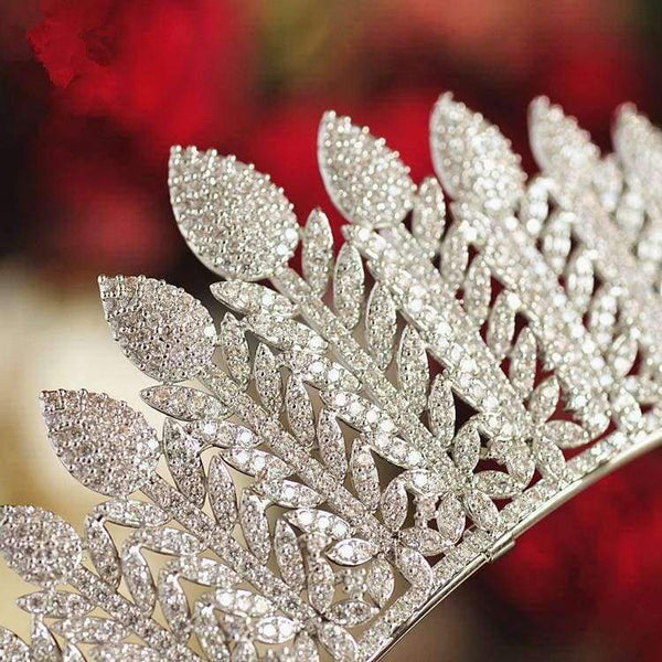 Planet Gates Paved Full Cubic Zircon Tiara Luxury Zirconia Crown Wedding Hair Accessories Bride CZ Coroa Novia Bijoux Cheveux WIGO1196