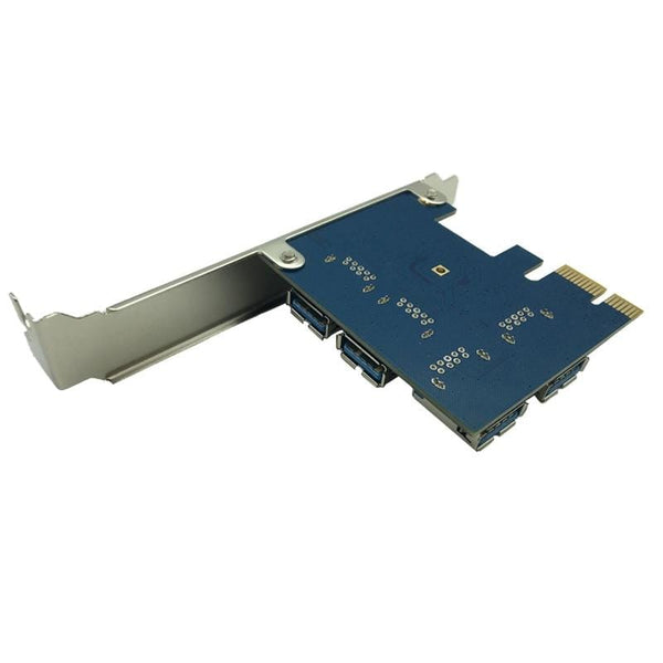 Planet Gates PCI-E to PCI-E Adapter 1 Turn 4 PCI-Express Slot 1x to 16x USB 3.0 Mining Special Riser Card PCIe Converter for BTC Miner Mining
