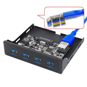 Planet Gates PCI-E to USB 3.0 PC Front Panel USB Expansion Card PCIE USB Adapter 3.5" Floppy USB3.0 Front Panel Bracket PCI Express x1 Riser