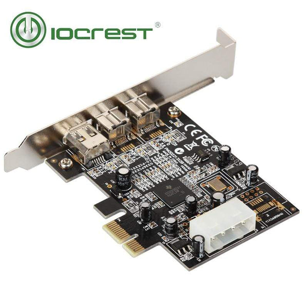 Planet Gates PCI Express 3 Port Firewire 1394B & 1394A PCIe 1.1 x1 Card TI XIO2213B Chipset