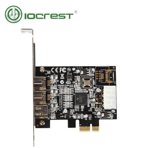 Planet Gates PCI Express 3 Port Firewire 1394B & 1394A PCIe 1.1 x1 Card TI XIO2213B Chipset