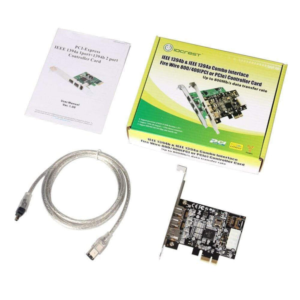 Planet Gates PCI Express 3 Port Firewire 1394B & 1394A PCIe 1.1 x1 Card TI XIO2213B Chipset