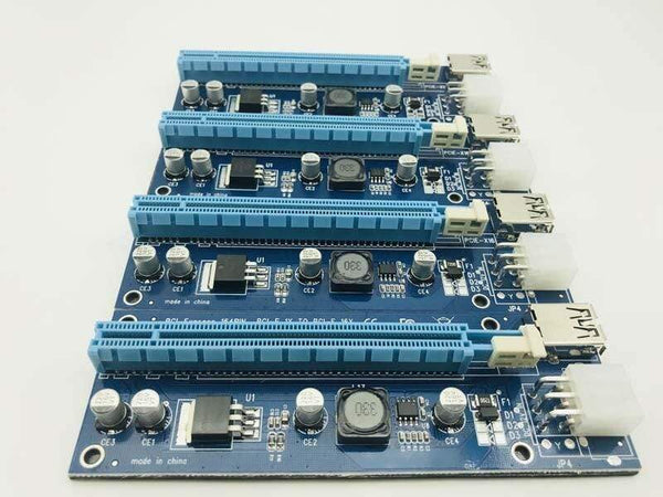 Planet Gates PCIe 1 to 4 Mining Card PCI Express 16X Slots Riser Card PCI-E 1X to 16x External PCI-e Slot Adapter Port Multiplier for BTC