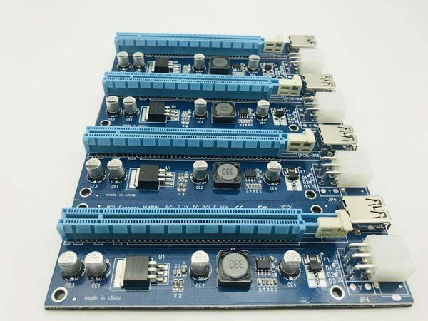 Planet Gates PCIe 1 to 4 Mining Card PCI Express 16X Slots Riser Card PCI-E 1X to 16x External PCI-e Slot Adapter Port Multiplier for BTC