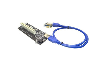 Planet Gates PCIE PCI-E PCI Express X1 to PCI Riser Card Bus Card High Efficiency Adapter Converter USB 3.0 Cable for Desktop PC ASM1083 Chip
