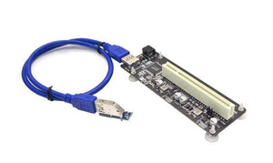 Planet Gates PCIE PCI-E PCI Express X1 to PCI Riser Card Bus Card High Efficiency Adapter Converter USB 3.0 Cable for Desktop PC ASM1083 Chip