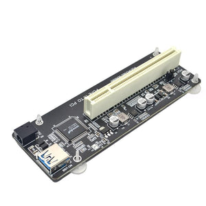 Planet Gates PCIE PCI-E PCI Express X1 to PCI Riser Card Bus Card High Efficiency Adapter Converter USB 3.0 Cable for Desktop PC ASM1083 Chip