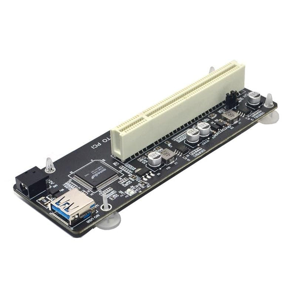 Planet Gates PCIE PCI-E PCI Express X1 to PCI Riser Card Bus Card High Efficiency Adapter Converter USB 3.0 Cable for Desktop PC ASM1083 Chip