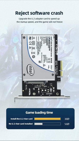 Planet Gates PCIE Riser U.2 To PCI Express3.0 X4 Adapter Interface Gen3 Pci Card Computer Hard Drive Computer Components Expansion Pci Card