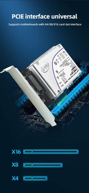 Planet Gates PCIE Riser U.2 To PCI Express3.0 X4 Adapter Interface Gen3 Pci Card Computer Hard Drive Computer Components Expansion Pci Card