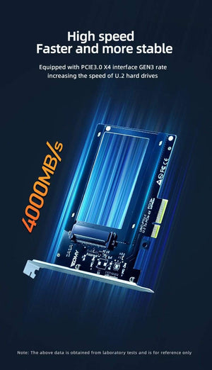 Planet Gates PCIE Riser U.2 To PCI Express3.0 X4 Adapter Interface Gen3 Pci Card Computer Hard Drive Computer Components Expansion Pci Card