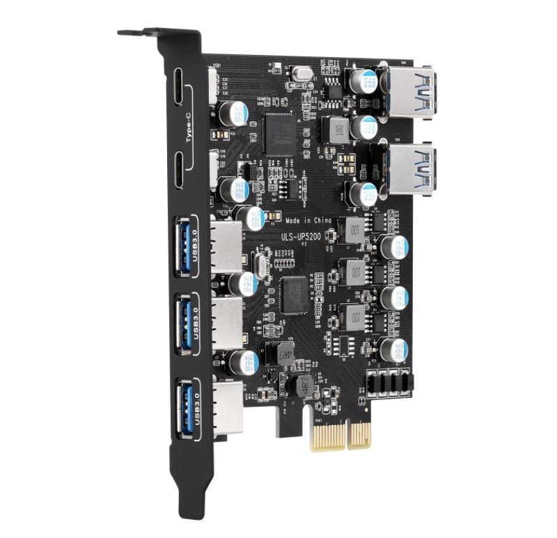 Planet Gates PCIE to 5 ports USB3.0 converter dual ports USB3.1 Type-c PCI Express Expansion Card Internal USB 3.0 for Mac Pro Fresco Fl1100
