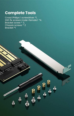 Planet Gates PCIE to M2 Adapter NVMe M.2 PCI Express Adapter 32Gbps PCI-E Card x4/8/16 M&B Key SSD Computer Expansion Add On Cards