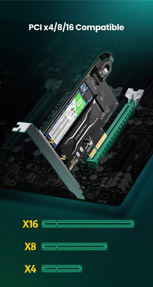 Planet Gates PCIE to M2 Adapter NVMe M.2 PCI Express Adapter 32Gbps PCI-E Card x4/8/16 M&B Key SSD Computer Expansion Add On Cards