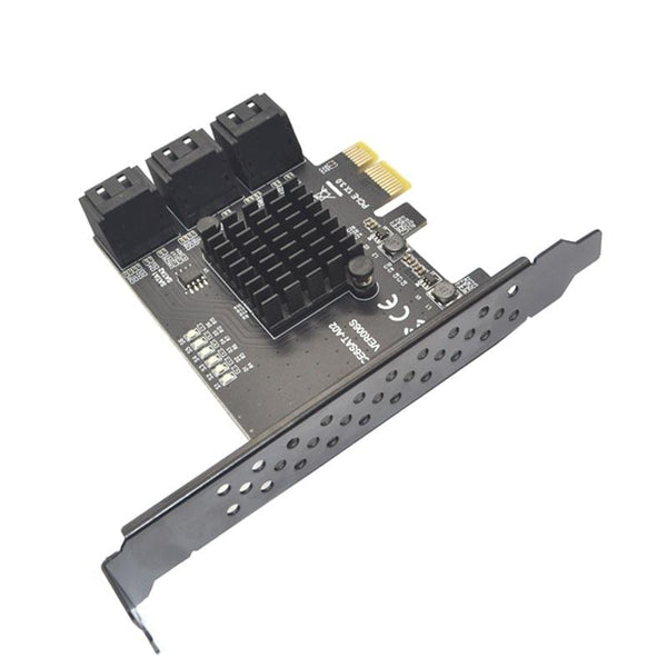 Planet Gates PCIE to SATA Card 6 Ports SATA 3 PCI Express Expansion Card PCI-E/PCIE SATA Controller Multiplier for SSD Synology ASM1166 Chips
